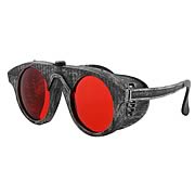 Steampunk Silver/Red Forgeman Glasses